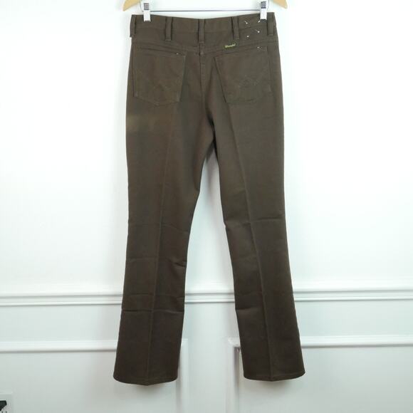 Vintage Wrangler Mens Pants Bootcut Western Rodeo Brown 70s 31 x 32 USA - Picture 8 of 11